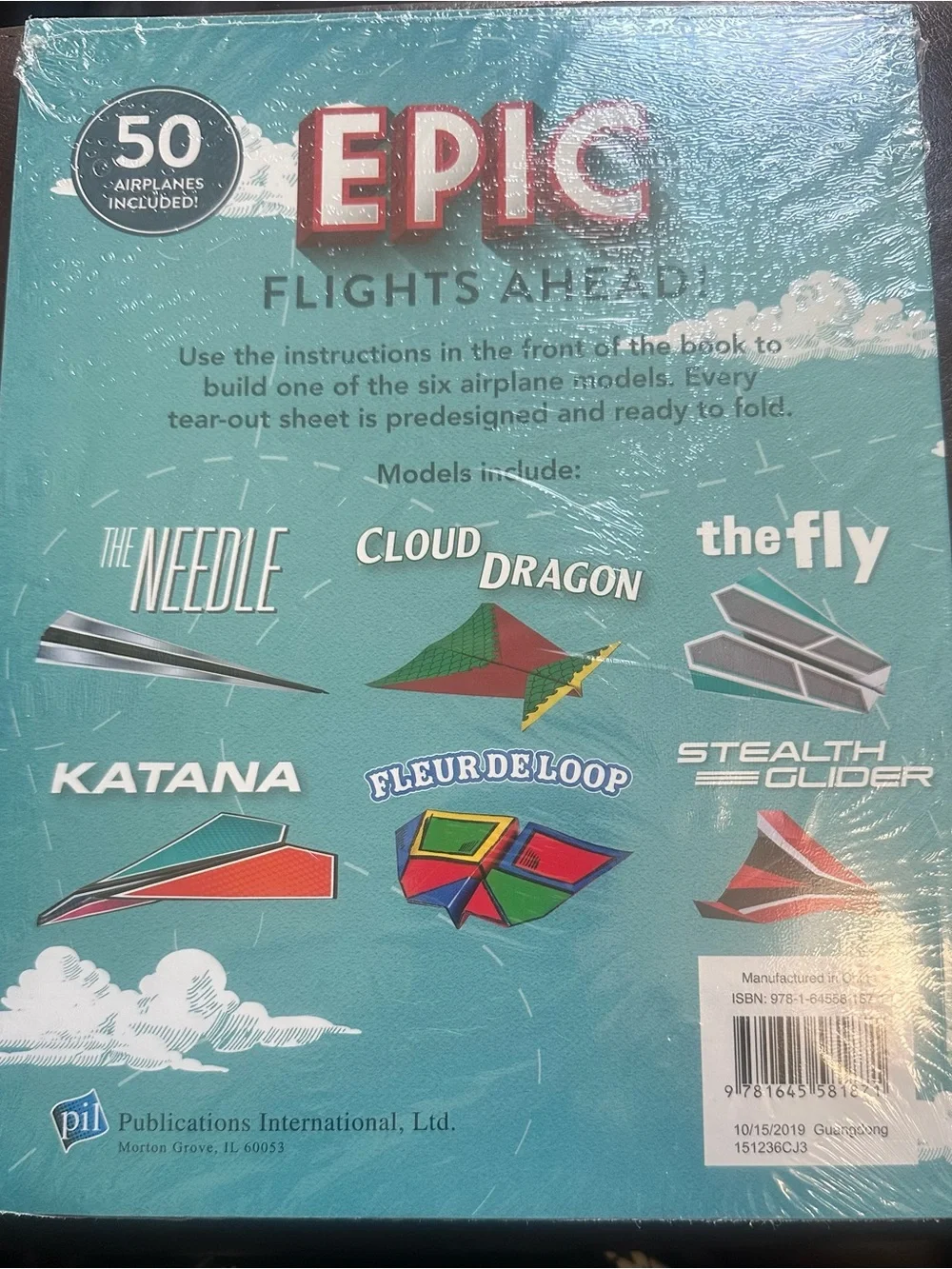 Flying Fun Paper Airplane Book - 50 Airplanes to fold & fly! Activity/Gift/STEM